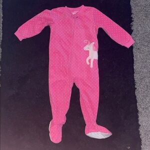 Carter's Pink Polka Dot Unicorn Footie